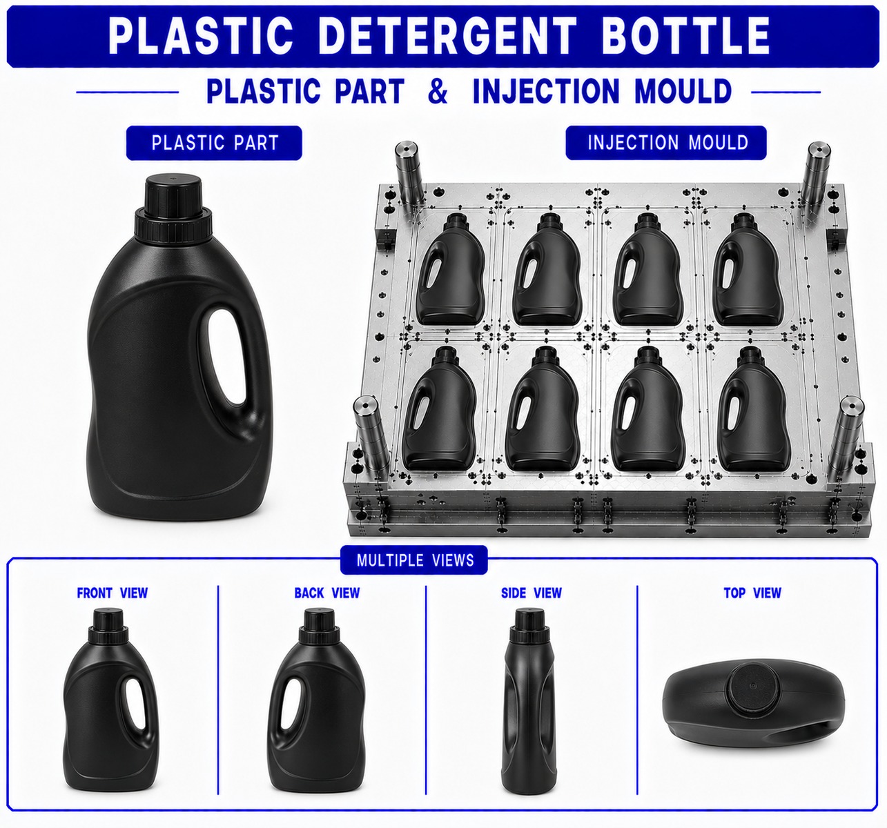 Plastic Detergent Bottle Mould and Moulding Service